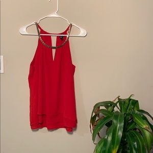 Windsor Red Sleeveless Top - Medium (M)